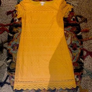 London Times Yellow Small dress Size Six